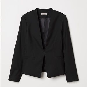 H&M Black Jacket without Lapels Size 4
